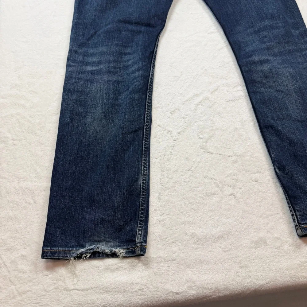 Levis 511 Slim Fit Jeans Mens 36x32‎ Blue Good Dark Wash Distressed 04511-1390